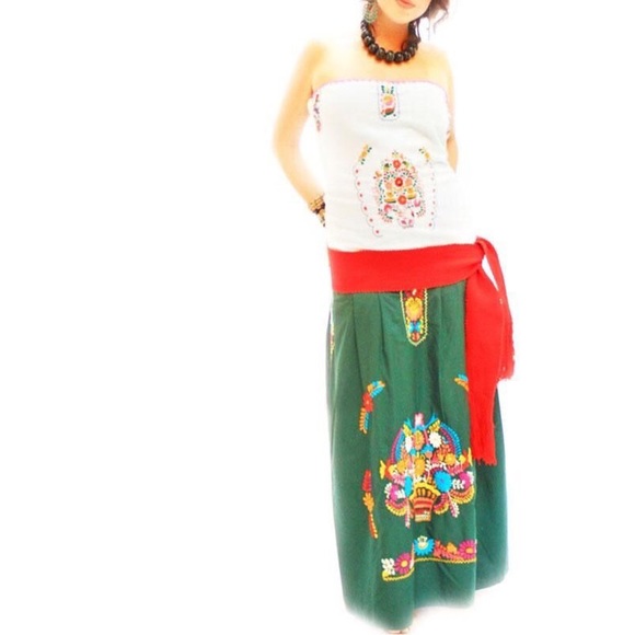 Aida Coronado Dresses & Skirts - Mexican Skirt Embroidered Dress